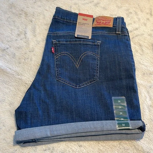 Levi's MID-LENGTH  Blue Jean Shorts - 34 - Picture 3 of 10